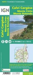 IGN Top 75 - 029 Calvi / Cargese / Monte Cinto / Monte Rotondo at 1:75,000