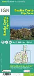 IGN Top 75 - 030 Bastia / Corte / Cap Corse at 1:75,000