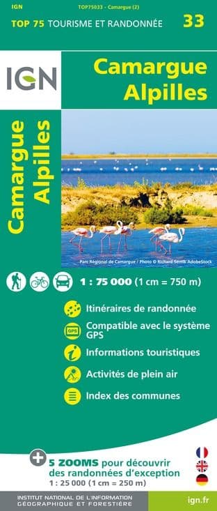 IGN Top 75 - 033 Camargue / Alpilles at 1:75,000