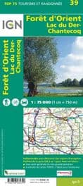 IGN Top 75 - 39 Foret D'Orient - Lac Du Der-Chanetcoq 1:75,000