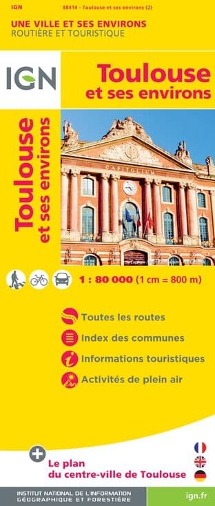 IGN Toulouse & Environs at 1:80,000