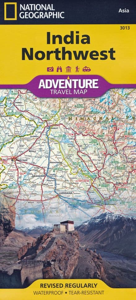 India North West Adventure Map - National Geographic