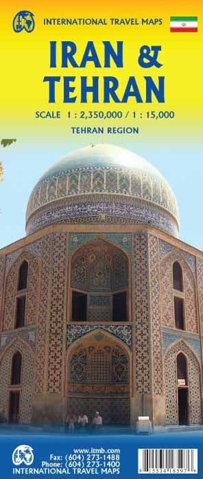 Iran and Teheran Travel Map