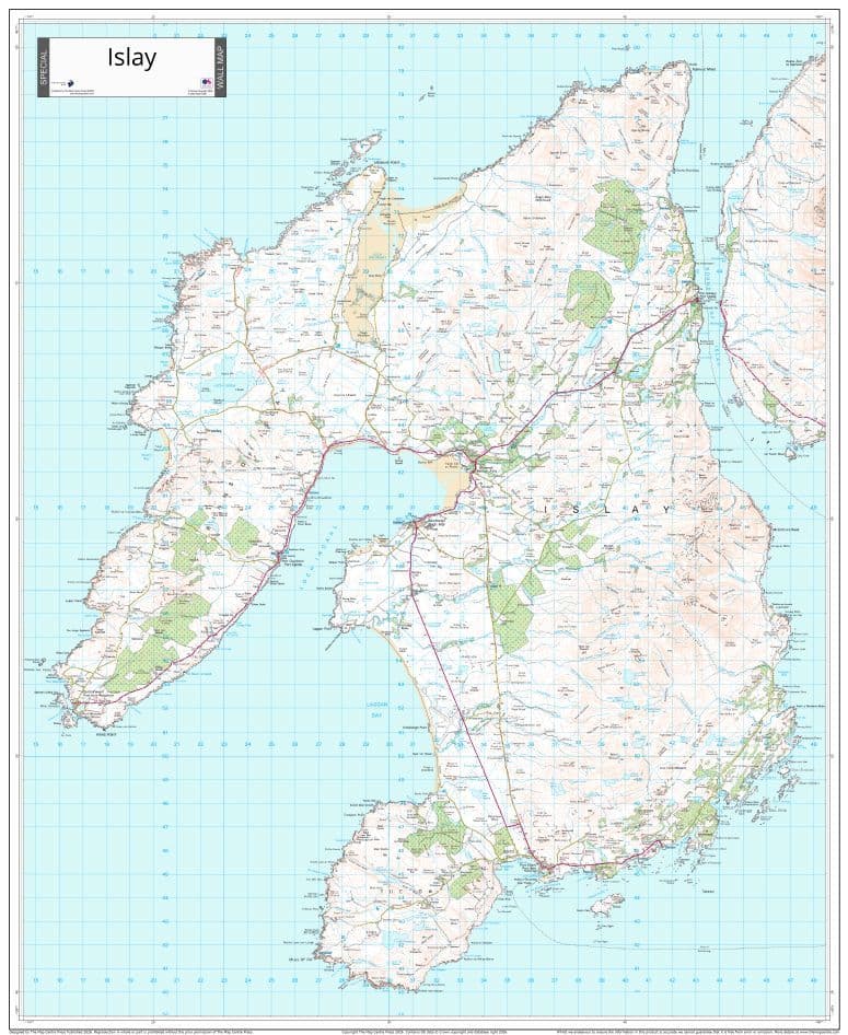 Islay - 2026 - Ordnance Survey - Wall Map - 1:40,000