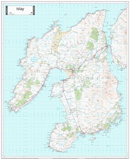 Islay - 2026 - Ordnance Survey - Wall Map - 1:40,000