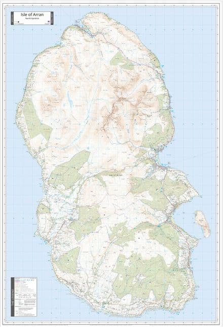 Isle of Arran - Wall Map - 1:25,000 - 2024