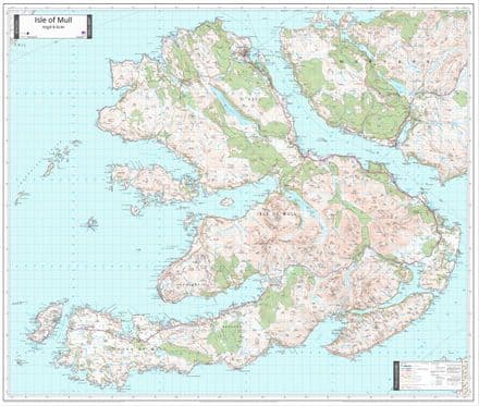 Isle of Mull - Wall Map - 1:50,000 - 2024