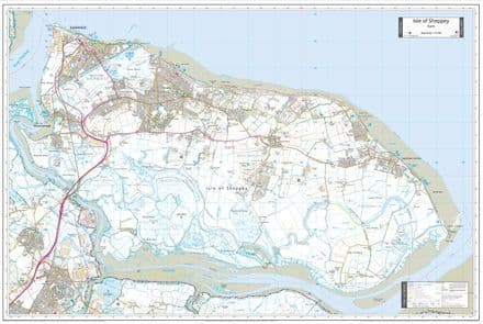 Isle of Sheppey - Wall Map - 1:15,000 - The Map Centre Press