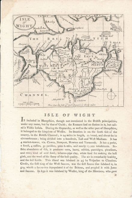 Isle of Wight - Seller Grose - 1878 - Original Map