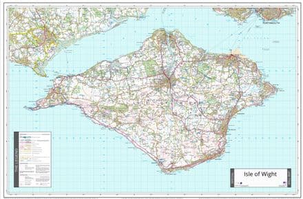 Isle of Wight - Wall Map - 1:50,000 - 2024