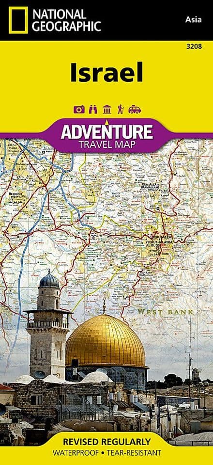 Israel Adventure Map - National Geographic