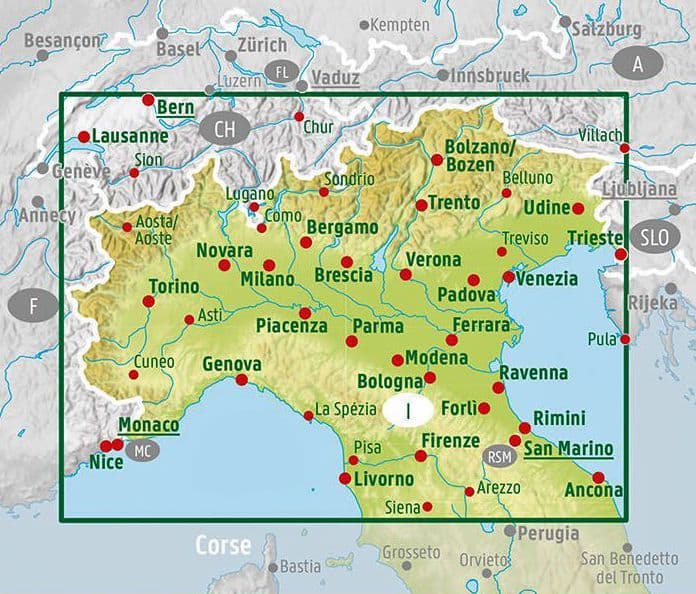 Italy Northern Road Map F&B
