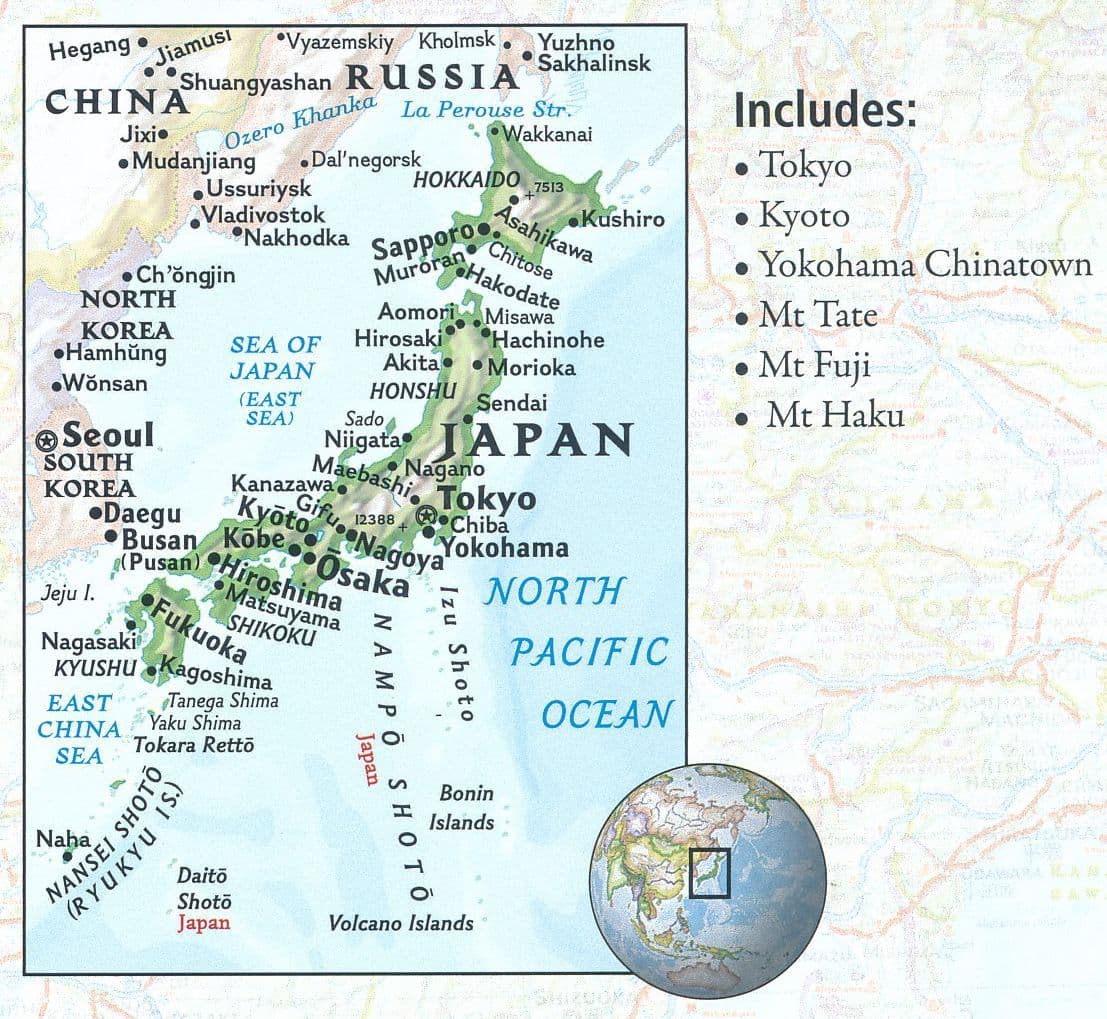 Japan Adventure Map - National Geographic