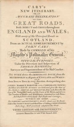 John Cary's Traveller's Companion 1806 County Maps