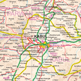 Kabul & Historic Khyber Pass Travel Map