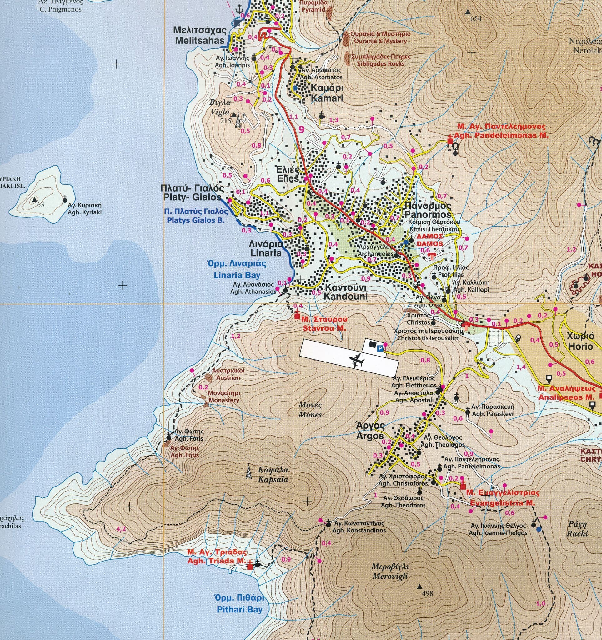 Kalymnos - Tourist Map - Road Editions 207 Unavailable
