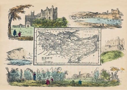 Kent - by 'Reuben Ramble' - Reproduction County Map