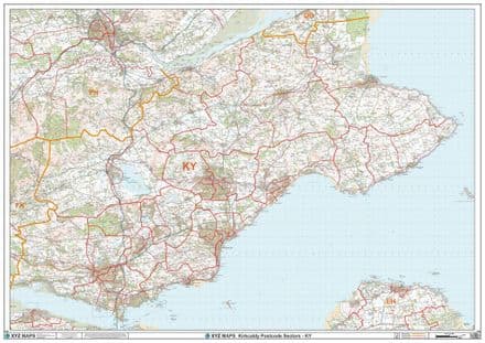Kirkcaldy - KY - Postcode Sector Wall Map