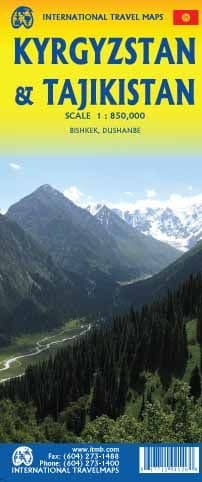 Kyrgyzstan & Tajikistan Travel Map - ITM
