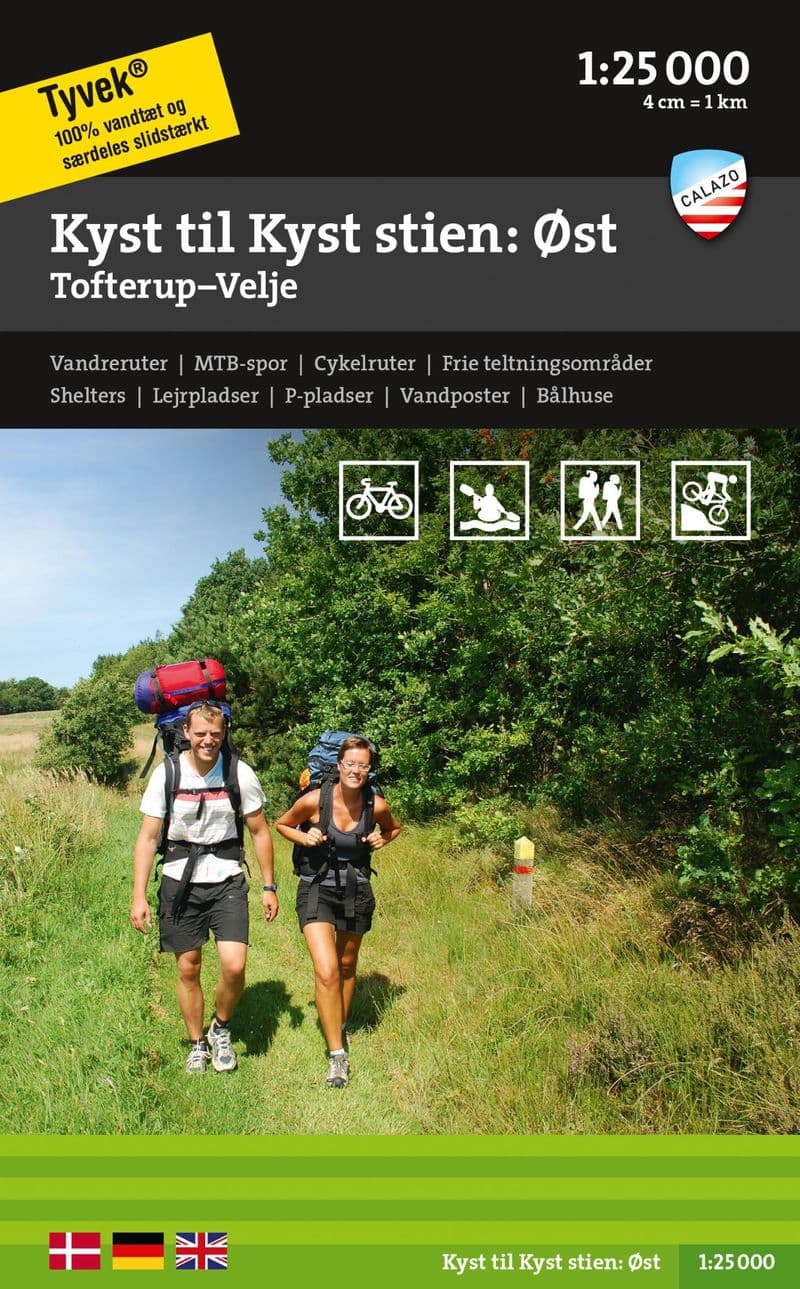 Kyst till Kyst Stien: Øst - Calazo Hiking Map