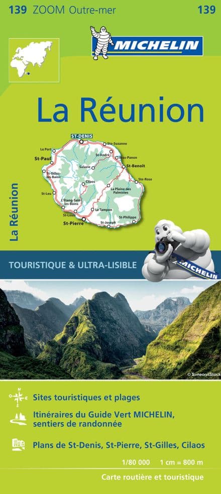 La Reunion Tourist Map - Michelin (139)