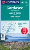 Lake Garda - Lago di Garda at 1:35,000 - Kompass 697