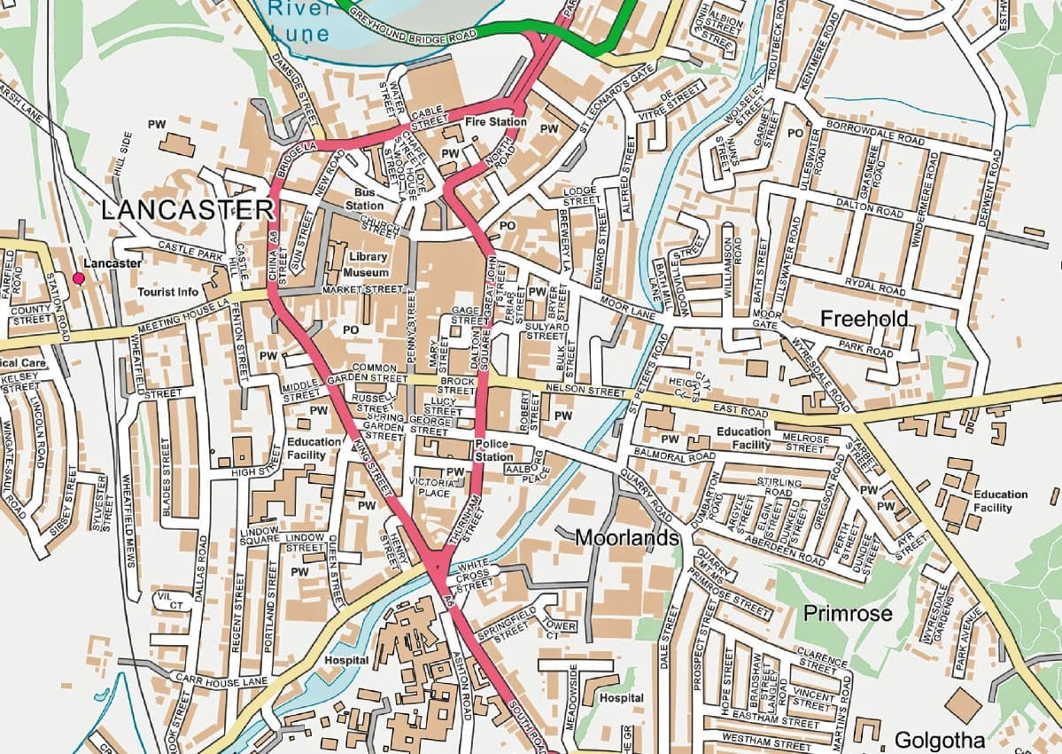lancaster-street-map