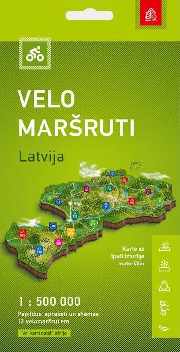 Latvia Cycling Map - (Jana seta)