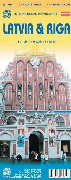 Latvia & Riga Travel Country Map