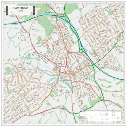 Leatherhead Street Map 2022