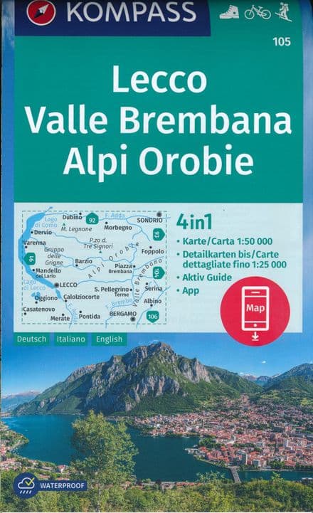 Lecco - Valle Brembana - Alpi Orobie - Kompass 105