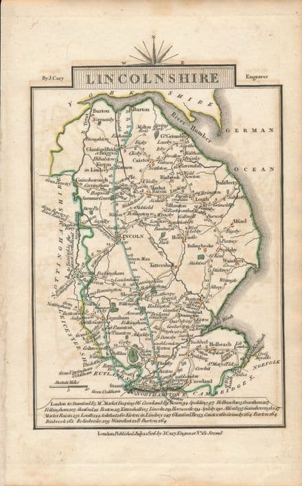 Licolnshire 1806 - John Cary - Original Map