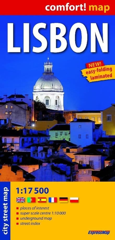 Lisbon Street Map - Laminated - Comfort (EXP)