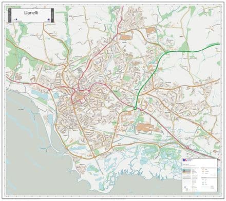 Llanelli Street Map 2021