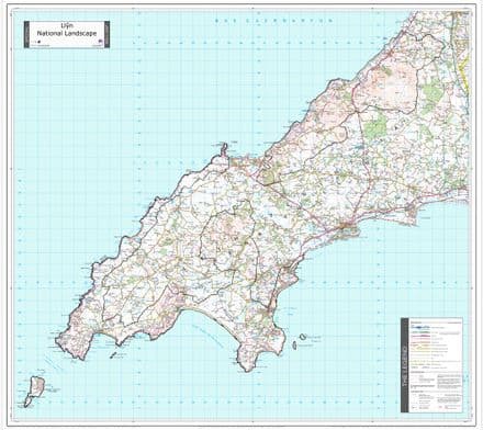Llyn - National Landscape - Wall Map - 2025
