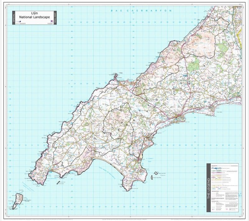 Llyn - National Landscape - Wall Map - 2025