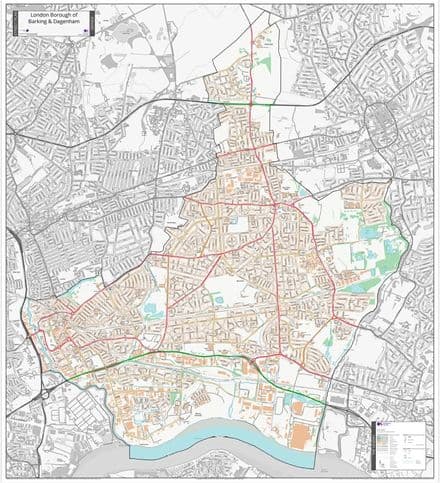 London Borough of Barking & Dagenham - Street Map 2026