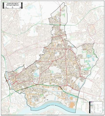 London Borough of Barking & Dagenham - Street Map