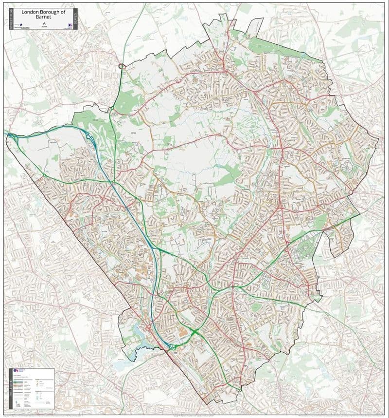 London Borough of Barnet - Street Map