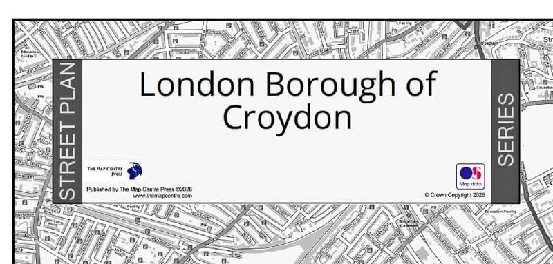 London Borough of Croydon - Street Map - 2026