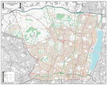 London Borough of Enfield - Street Map - 2026