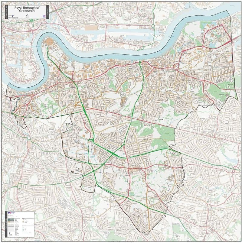 London Borough of Greenwich - Street Map