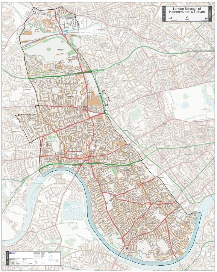 London Borough of Hammersmith & Fulham - Street Map