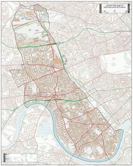 London Borough of Hammersmith & Fulham - Street Map