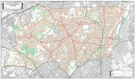 London Borough of Haringey - Street Map - 2026