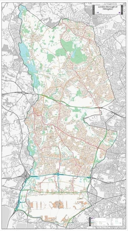 London Borough of Hillingdon - Street Map - 2026
