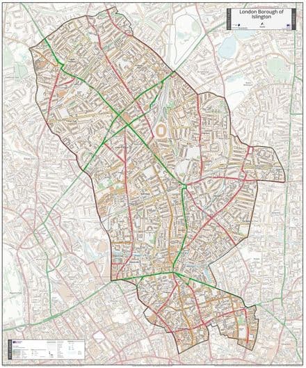 London Borough of Islington - Street Map