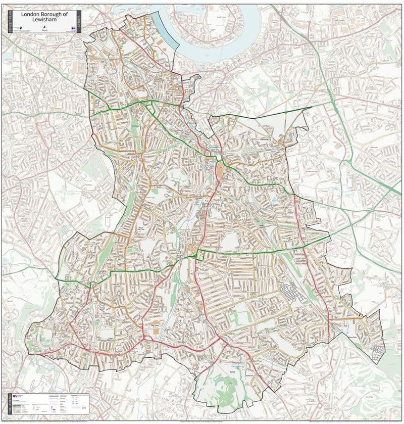 London Borough of Lewisham - Street Map