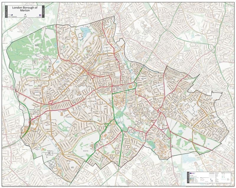 London Borough of Merton - Street Map