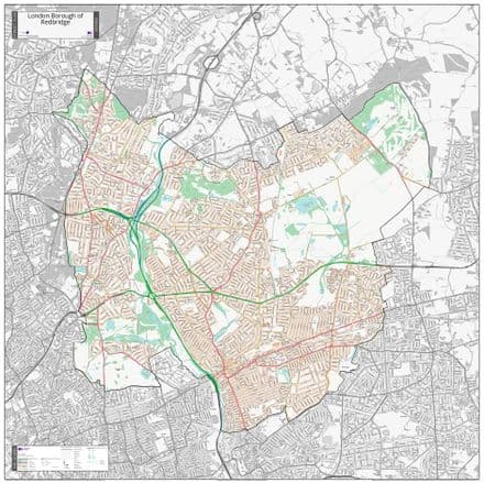 London Borough of Redbridge - Street Map - 2026